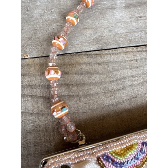 Vintage Chateau Jeweled And Sequin Purse Handbag Beaded Chain Handle Colorful - Picture 7 of 12